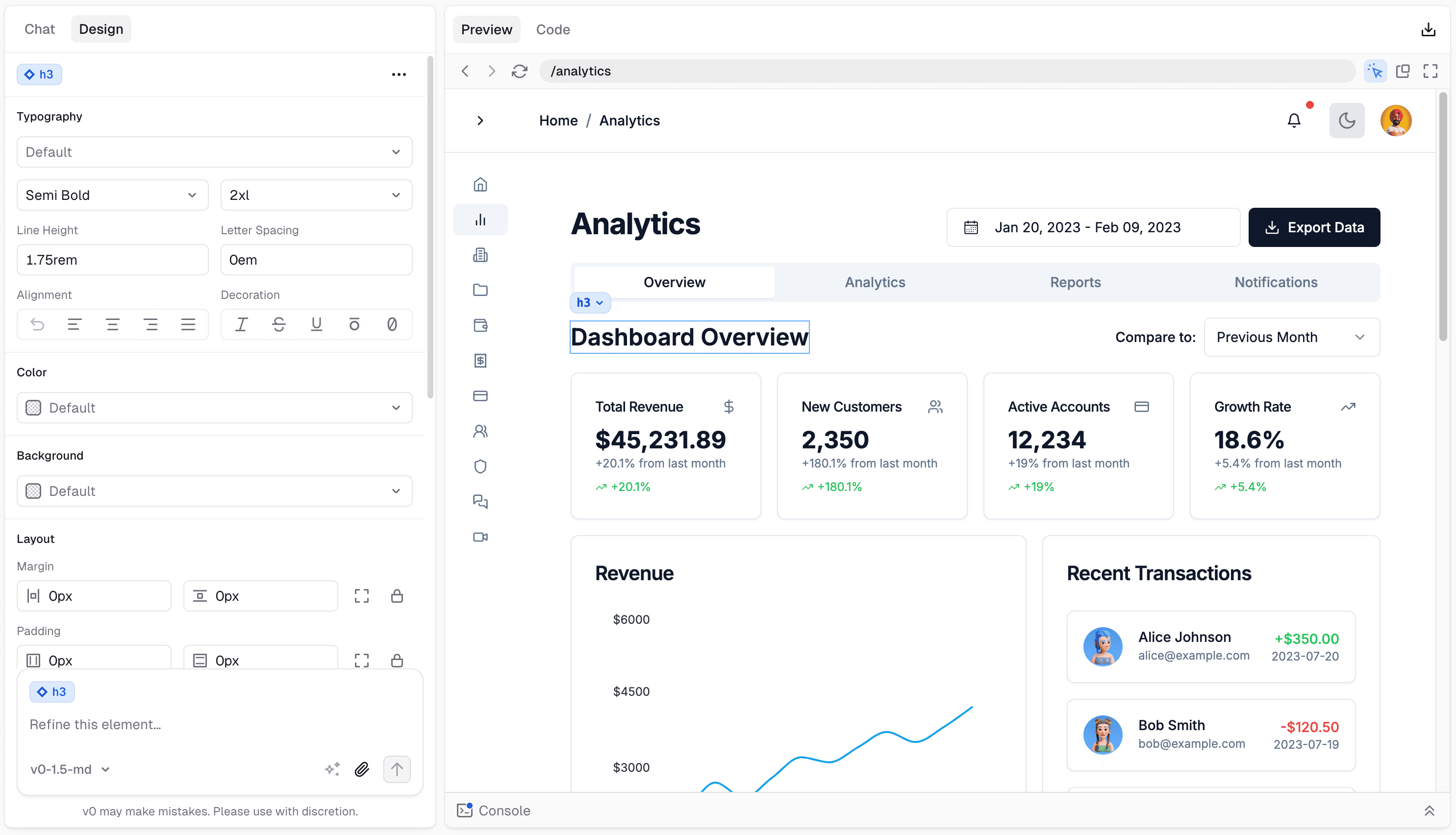 Selecting an element